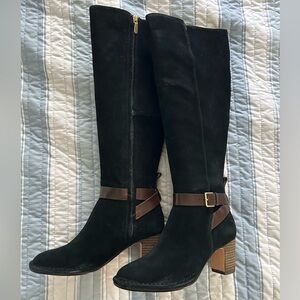 Clarks Black Suede Boots NEW